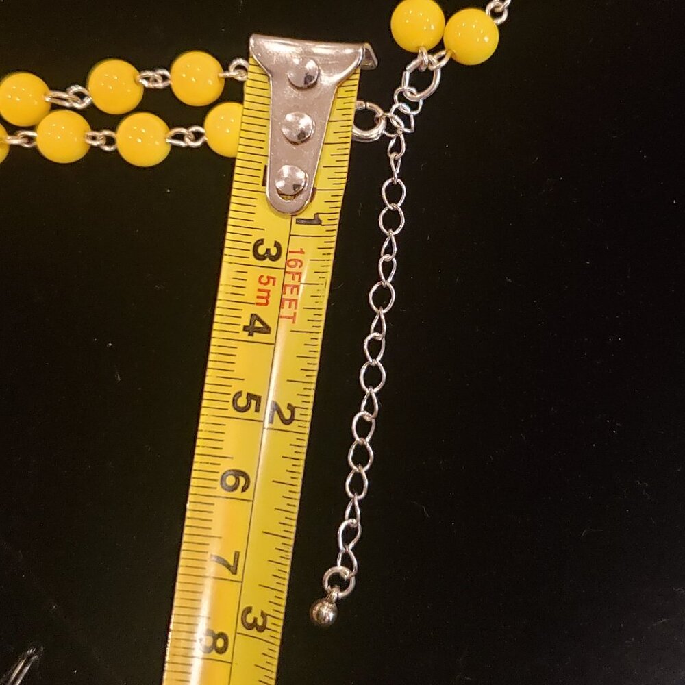 Retro Sunshiny Yellow Bubble Gum Graduated Beaded Chocker - Picture 11 of 11